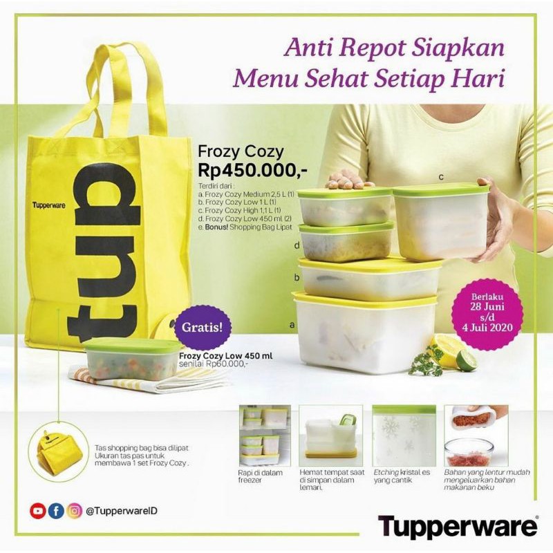 FREE ONGKIR - TUPPERWARE - FROZY  COZY + FREE