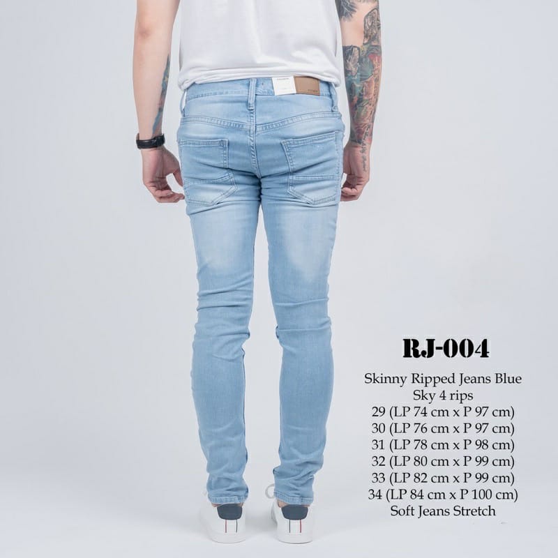 celana ripped jeans skinny/ celana jeans sobek strecth / celana jeans sobek pria