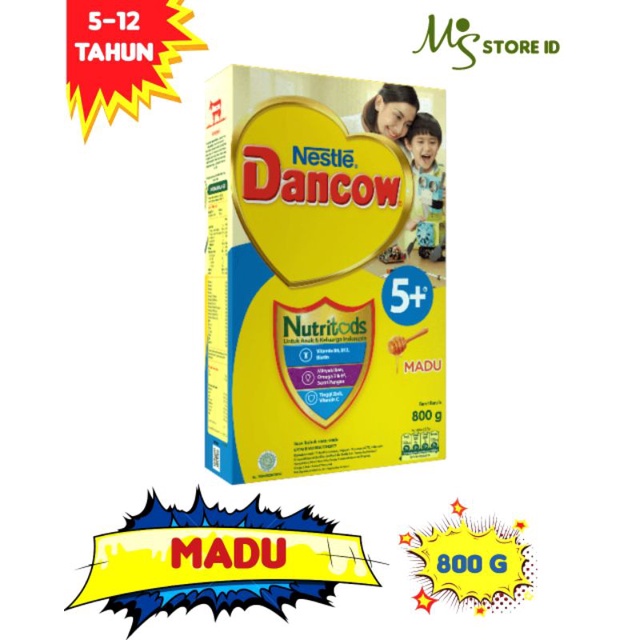 

Nestle Dancow 5+ 800gr Rasa Madu dengan Nutritods Susu Bubuk Untuk Kebutuhan Anak Usia 5 - 12 Tahun