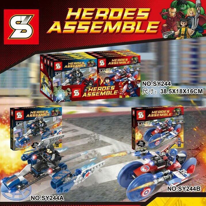 Lego Kw Kendaraan Captain America + Winter Soldier SY 244