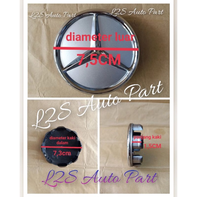 Dop velg dop roda velg tutup dop as roda mercy Mercedes Benz