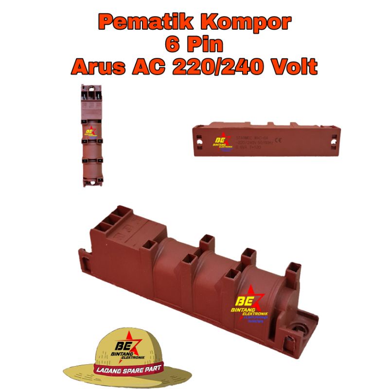 PULSE IGNITION PEMATIK KOMPOR ARISTON SOKET 6 MAGNET KOMPOR ARISTON 6 PIN AC 220-240 VOLT