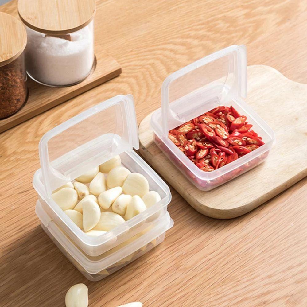 [Elegan] Kotak Penyimpanan Transparan Tahan Debu Buah Sayur Dapur Mentega Kulkas Keju Container