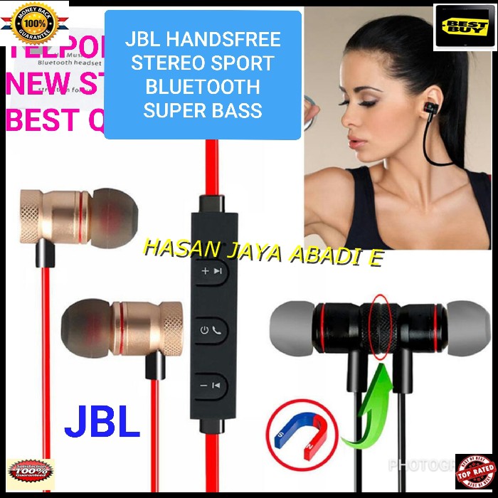 HJ213 JBL stereo bluetooth musik sport olahraga sporty hf headset Handsfree earphone bluetoot telpon