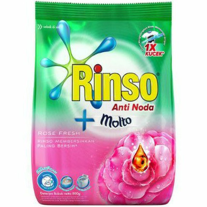 RINSO ANTI NODA + MOLTO DETERJEN BUBUK 770ML