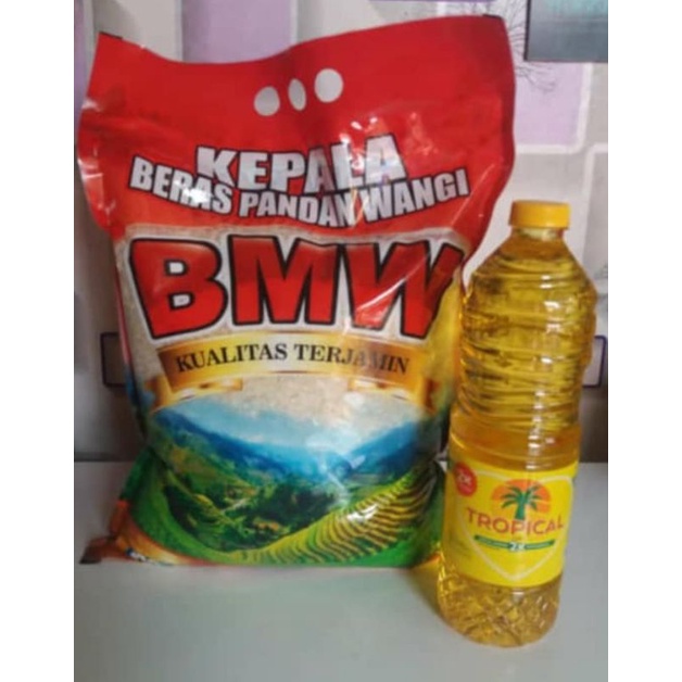 Paket Beras Murah 5Liter dan Minyak Tropikal 1liter