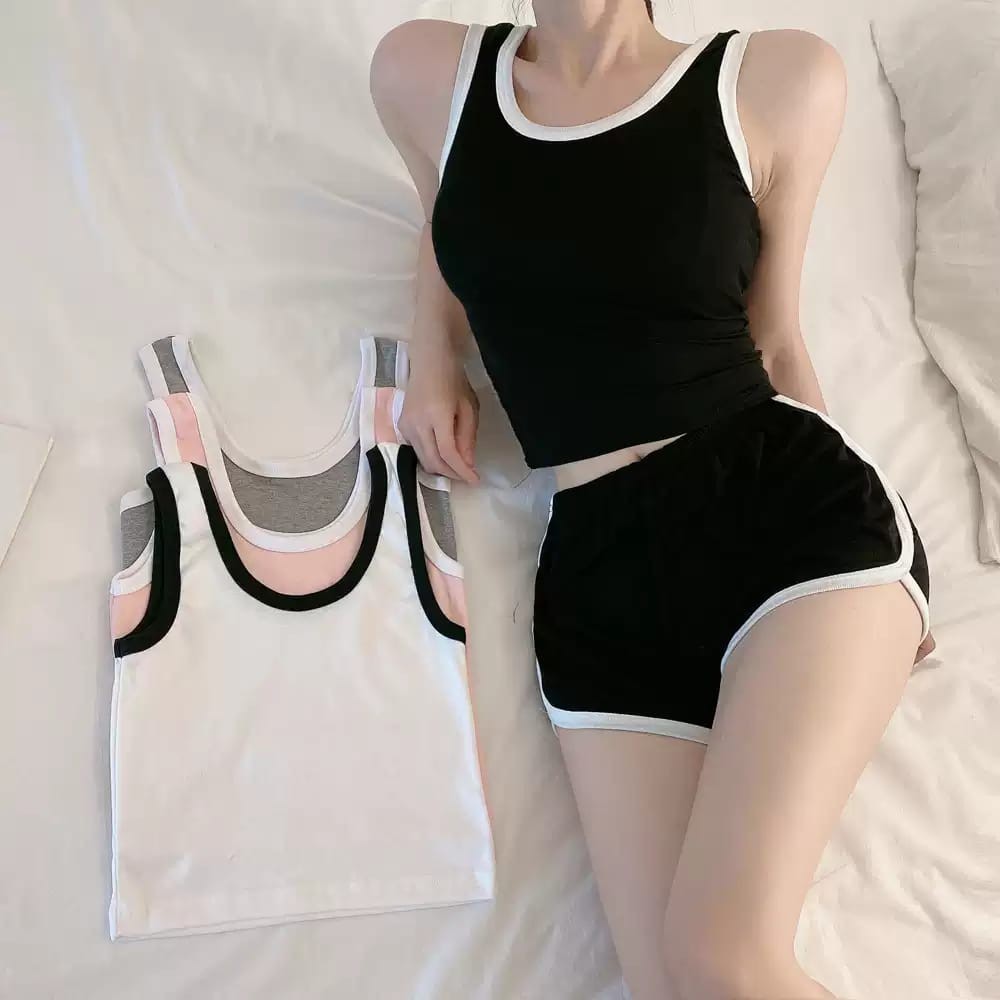 Vbras Offical Shop BR42 Pakaian Olahraga Sport Stelan Crop Top Sport Zumba Gym Yoga-5