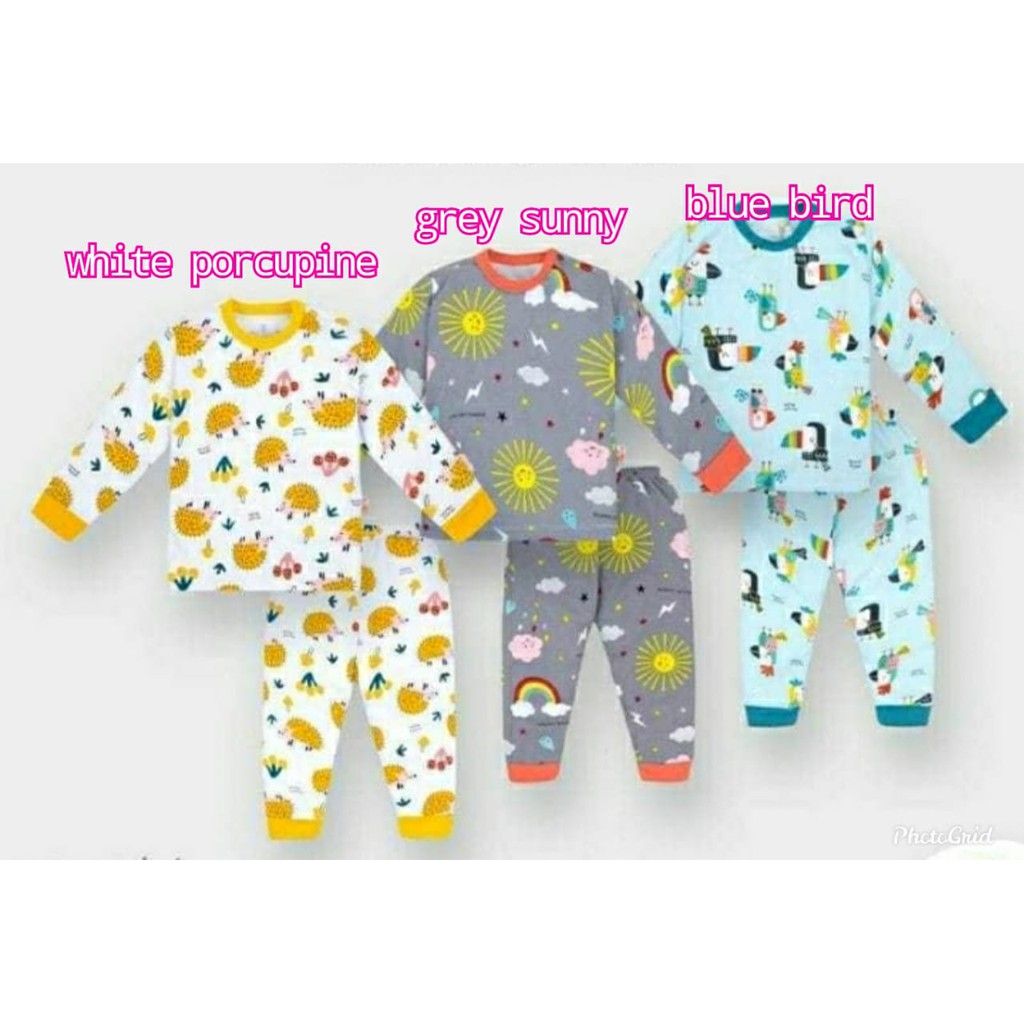 Size 2 - 10  VELVET PIYAMA BOY  GIRL Baju / Celana Panjang Starry Night here come the sun vv