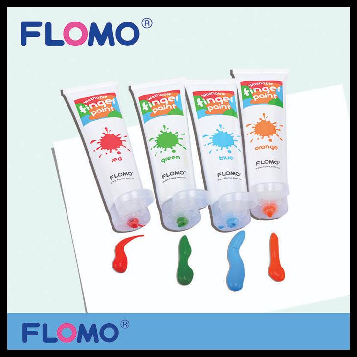 

BISA COD FLOMO FINGER PAINT SET REGULAR COLORS - WASHABLE & NON TOXIC TERBAIK 11
