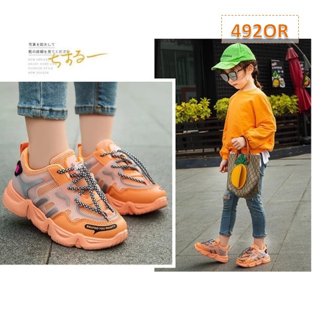 Sepatu Anak Sneakers Crosby Walker Fashion Korea Cewek Cowok (492)