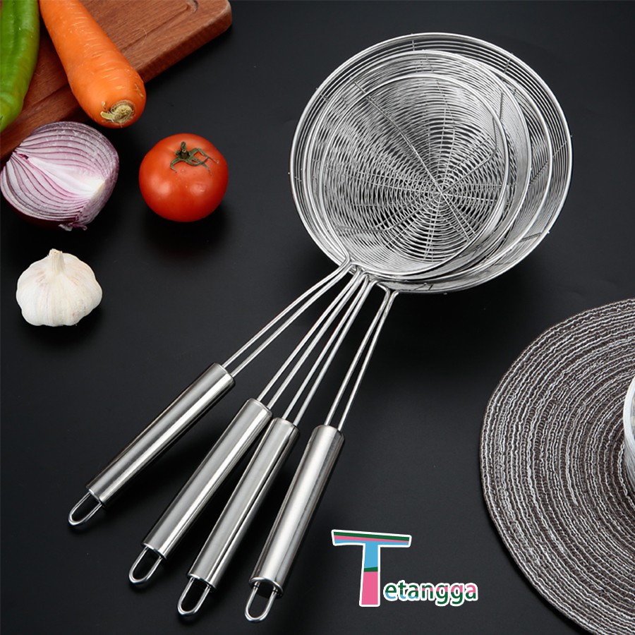 Saringan Minyak Tirisan Goreng Serokan Masak Stainless Tahan Panas Kitchen Colander Spoon/ RH-2182