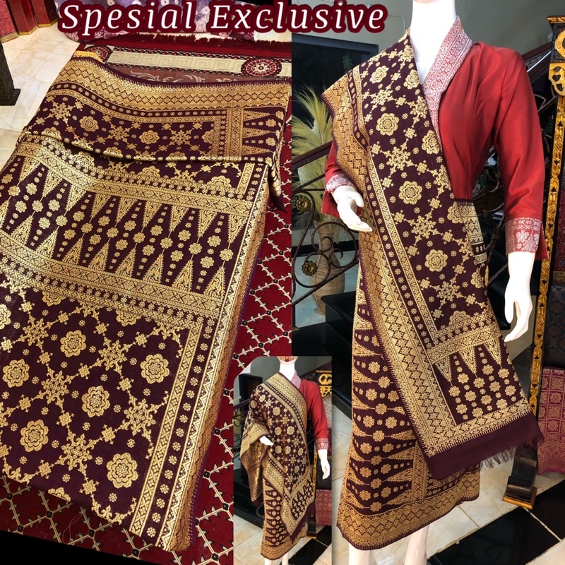 Spesial Exclusive Songket Lepus Intan Permata Berlian Gebeng  ORI/ Songket Tenun Palembang asli Tenu
