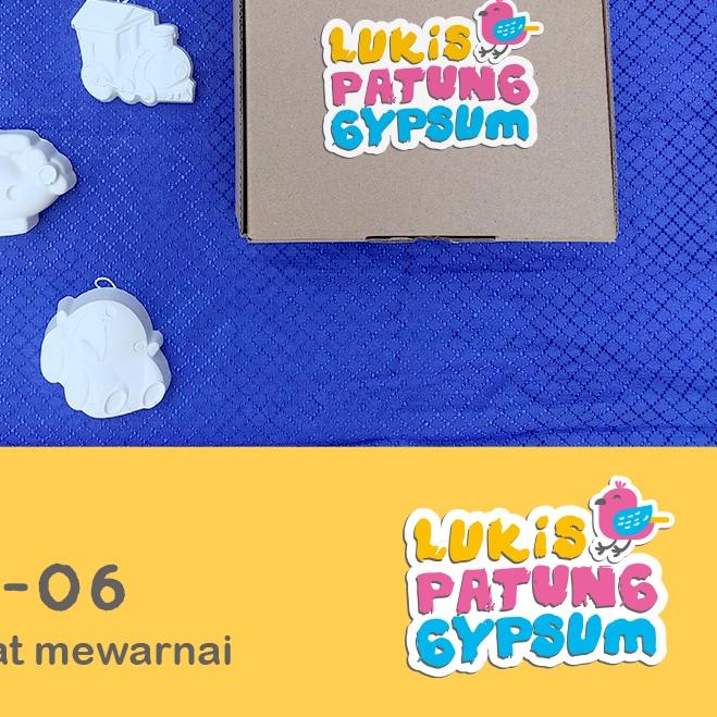 Paket Patung Lukis Gypsum / mainan mewarnai kreativ kreatif anak / patung gipsum / melukis edukasi /