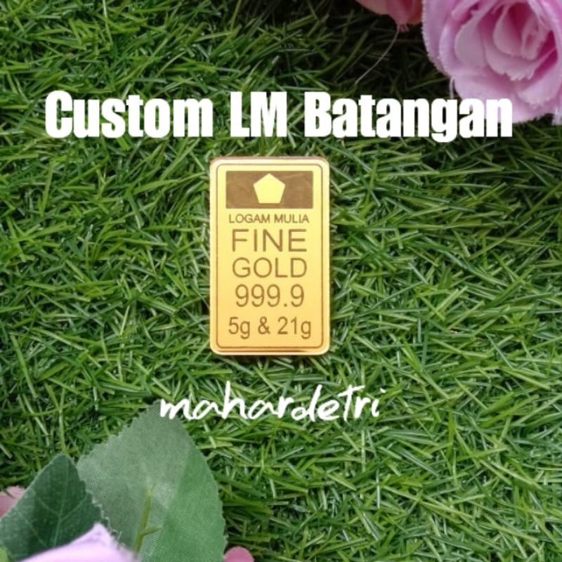 Custom Replika LM Dinar &  Dirham Emas Batangan --PO-- Laser Cutting Dekorasi Mahar Pernikahan