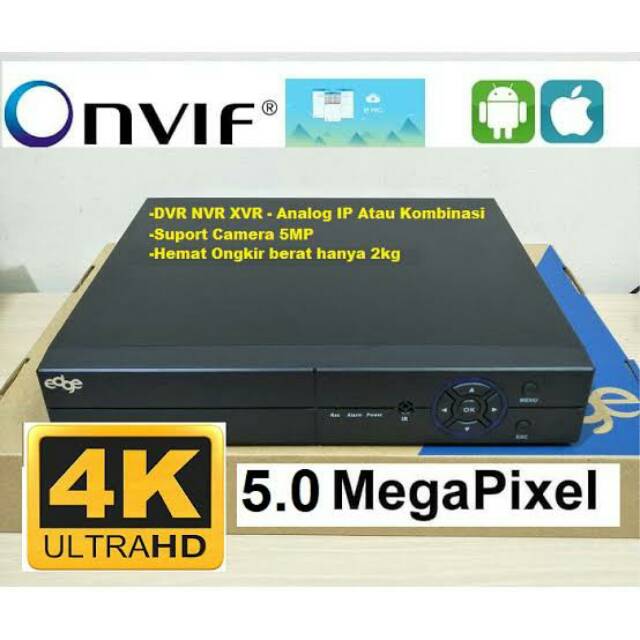Dvr 4ch 8ch 16ch edge 5mp 4k 2650p Dvr Kamera Cctv 4 ch 8 ch 16 ch EDGE 5 mp Murni