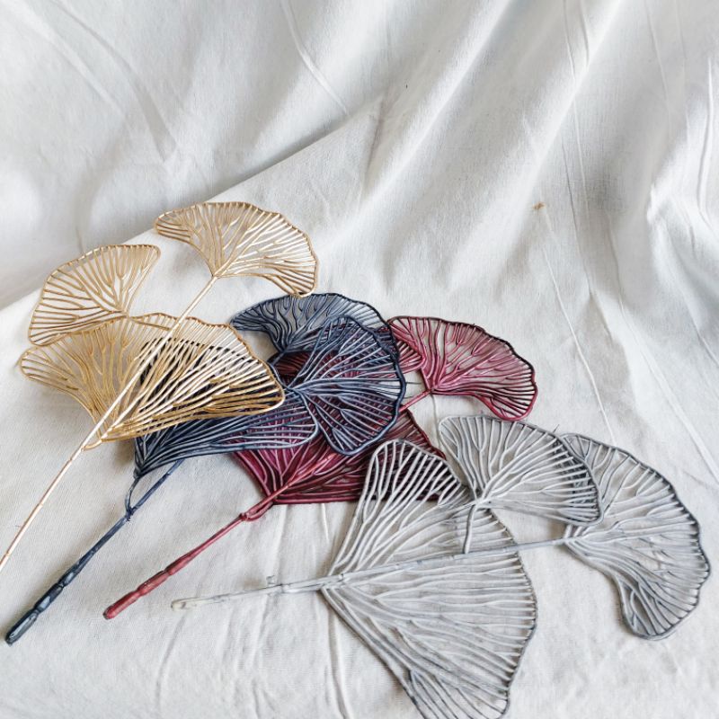 Bunga gold ginko, bunga plastik, bunga kering