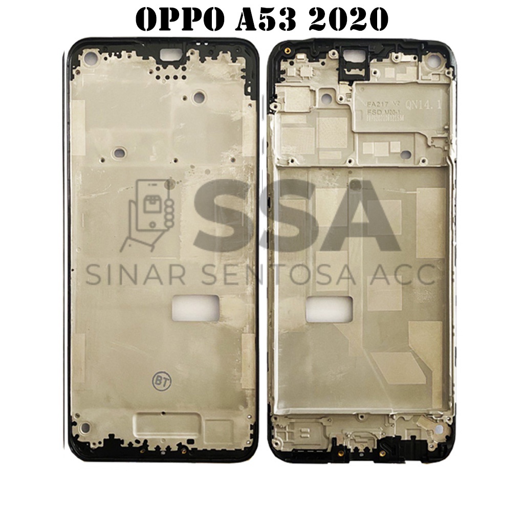 Tulang Tengah Middle Frame LCD Oppo A53 2020 Original 100% Tulang Casing Bezel Bezzel Bazel Handphone HP Ori Original Awet Murah A 53