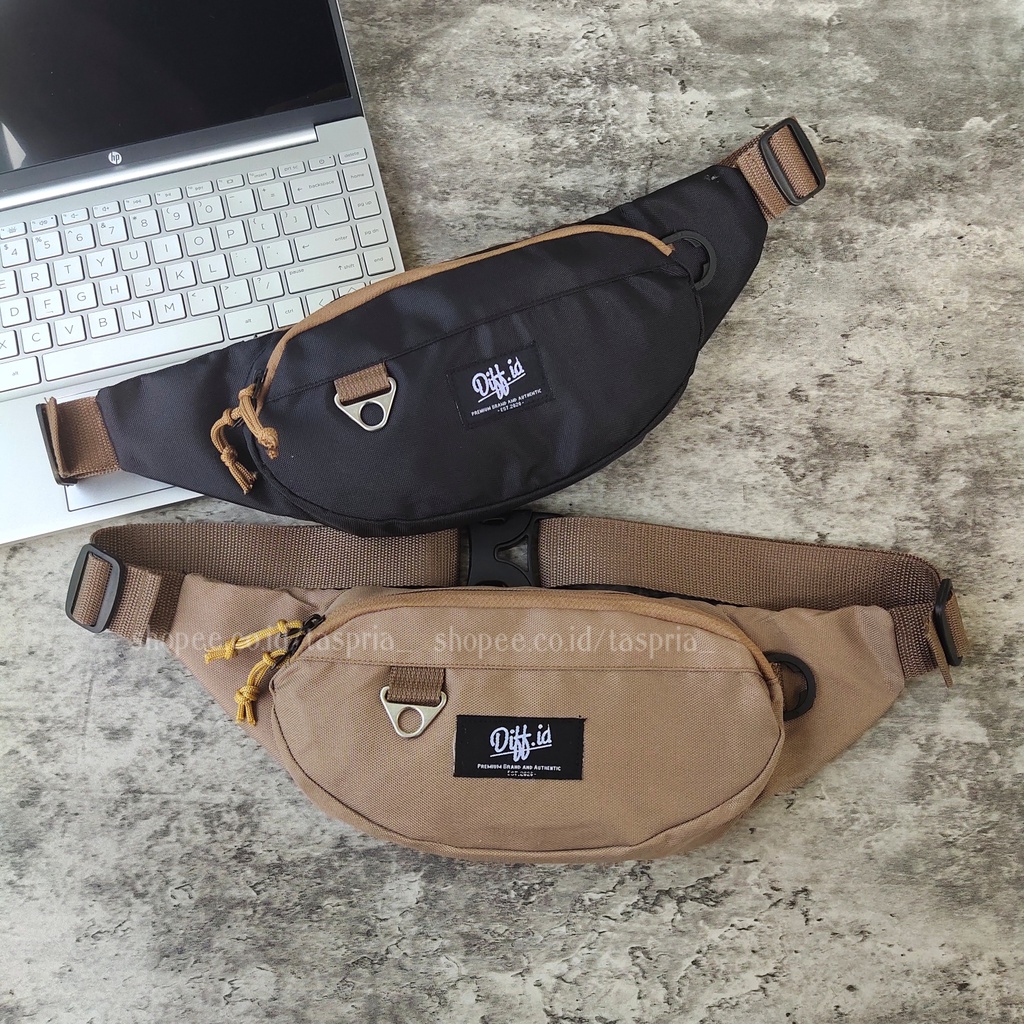 Tas Selempang Pria Cowok Waistbag Simple Tas Slempang Trendy Terbaru