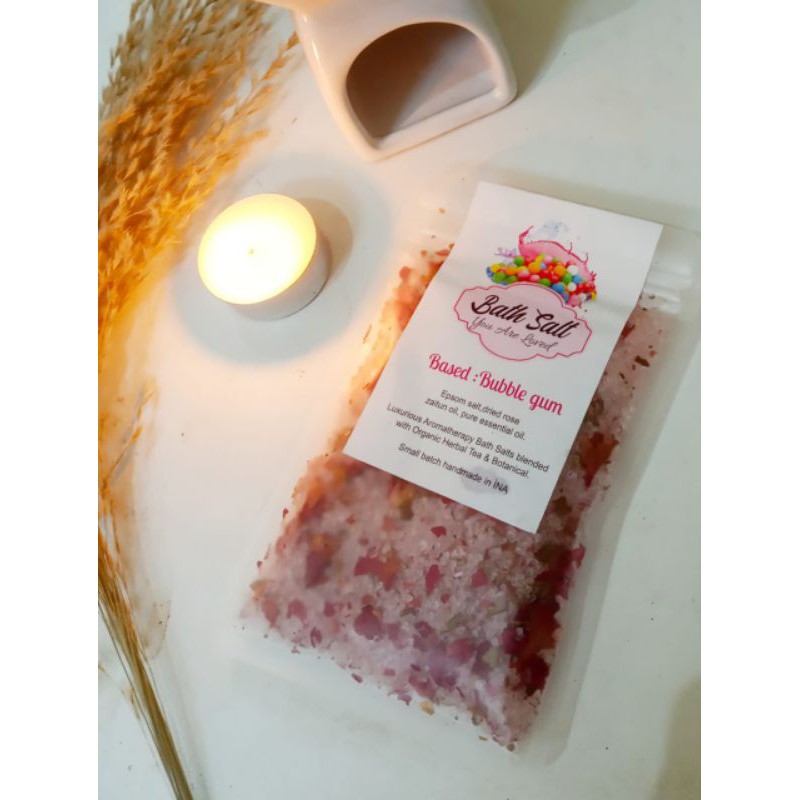 garam mandi epsom bath salt dengan bunga asli aromaterapi