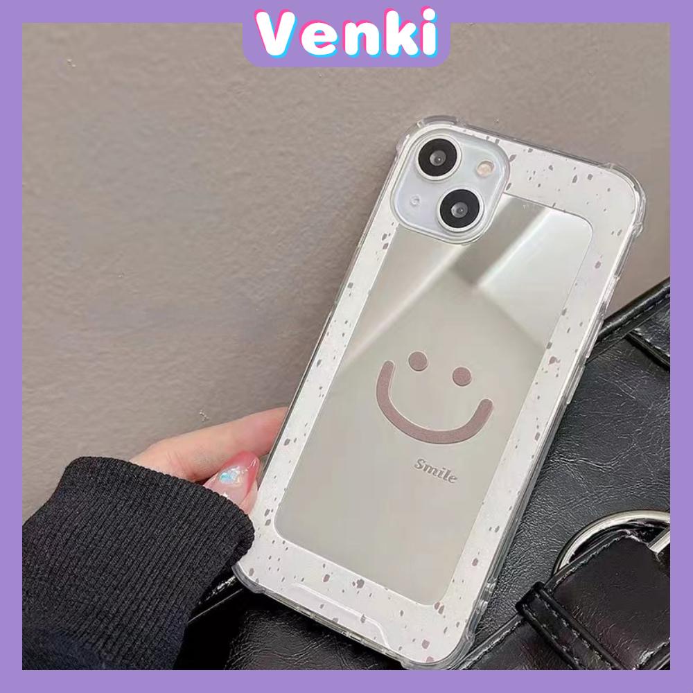 iPhone Case Luxury Acrylic Mirror Airbag Shockproof Protection Camera Smiley Cute Simple Compatible For iPhone 11 Pro Max 13 Pro Max 12 Pro Max 7Plus XS Max