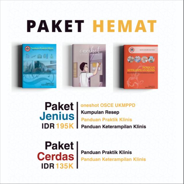 [ASLI] [PAKET HEMAT] Panduan Praktik Klinis | Panduan Keterampilan Klinis | OSCE UKMPPD | Soft Cover