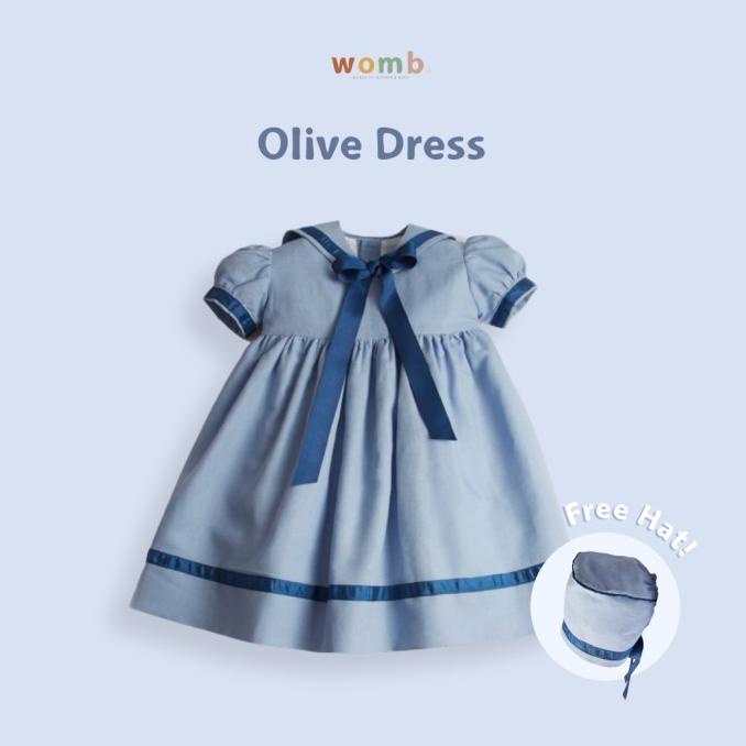 Olive Dress Baby Kids Girl / Terusan Bayi Anak Perempuan Termurah