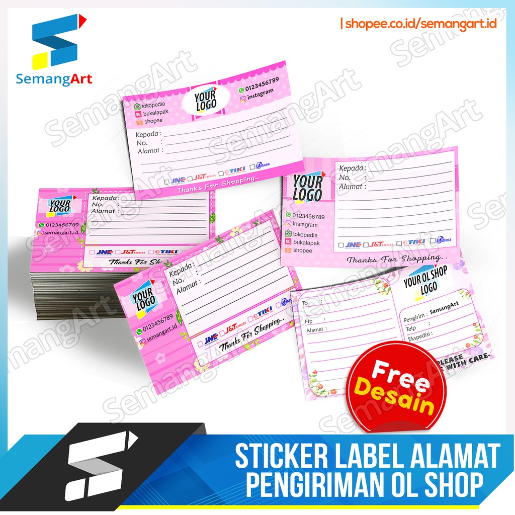 

Sticker HVS Label Alamat / Toko Online Cetak Custom