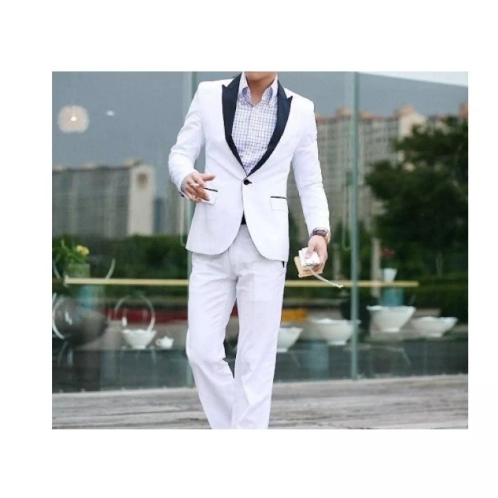 PROMO BLAZER SETELAN PUTIH OREGON WHITE 2IN1 HIGH TWIST ORIGINAL NIKAYU FULL FURING