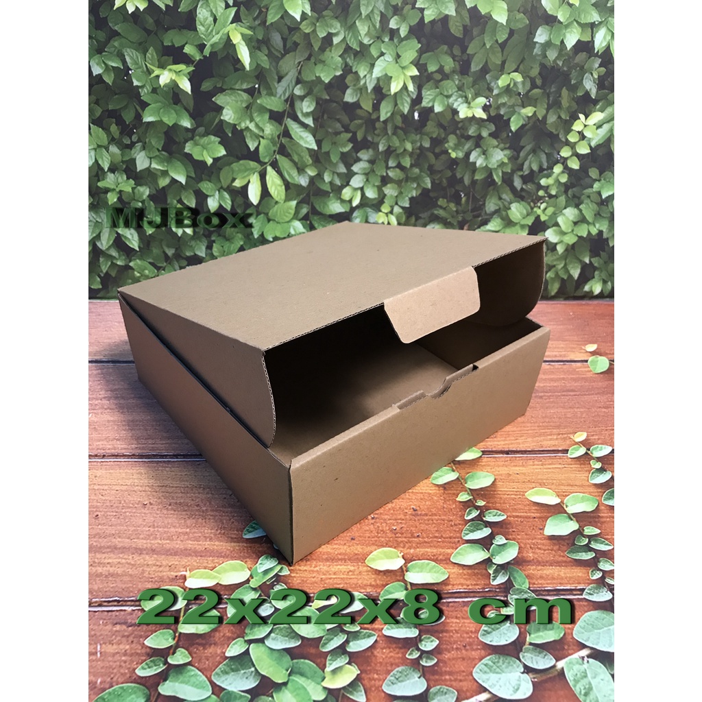 

KARDUS UK. 22x22x8 CM........DIE CUT KOTAK KARTON UNTUK PACKING SOUVENIR - DLL- MODEL BOX PIZZA