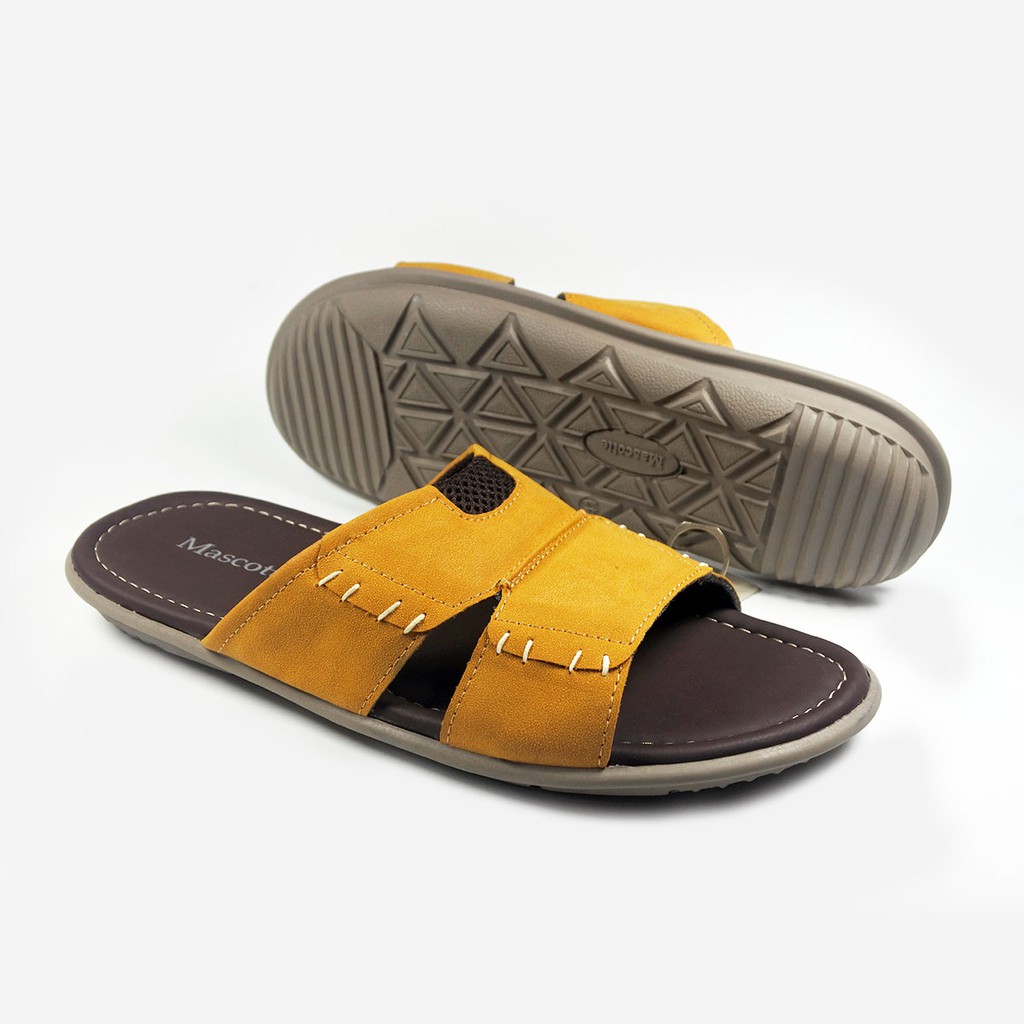 Mascotte LEVEN Sandal Pria 725.003-005 [Cream, Coklat dan Camel] / Ramayana Jatinegara