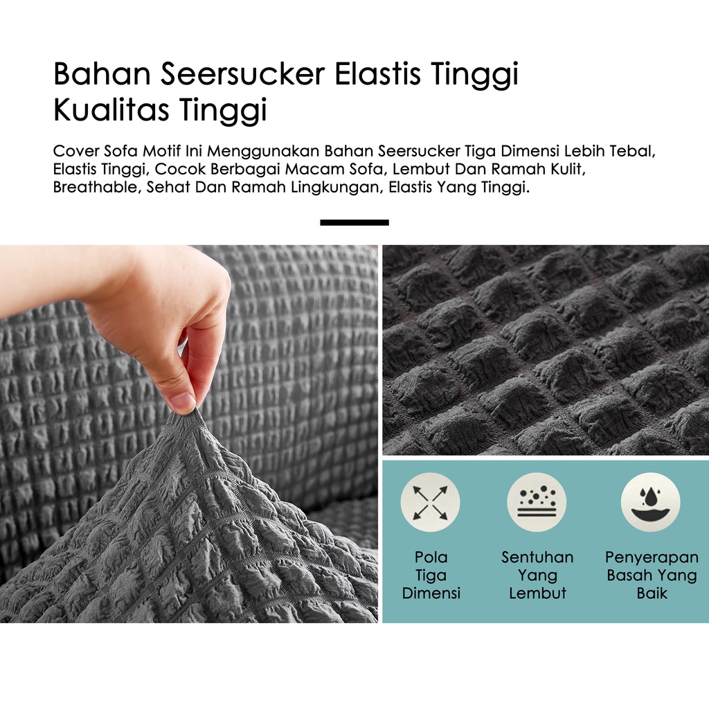 Cover Sofa Sarung Sofa Elastic Sofa Cover With Skirt Stretch / Sarung Alas Penutup Sofa Renda Elastis Corak Motif