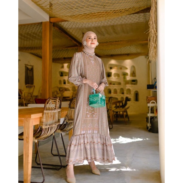 Madeena Dress Gold by Haidee Orlin