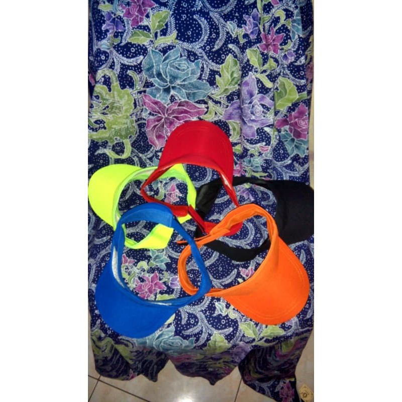 Topi gaya / kerja / trendy rossi caddy golf olah raga warna merah hitam biru kuning orange hijau
