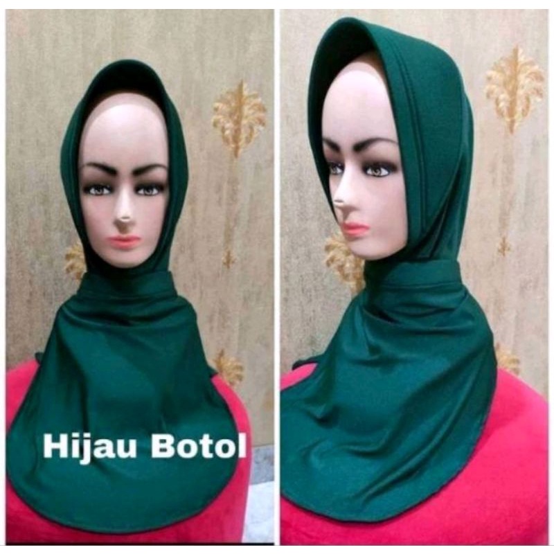 jilbab dinas warna hijau botol