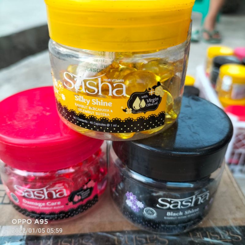 Sasha jar / vitamin rambut isi 40