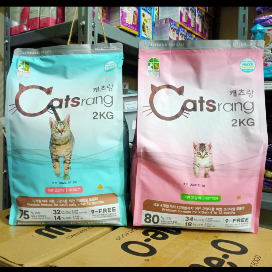 MAKANAN KUCING SUPER PREMIUM CATSRANG FRESHPACK 2 KG