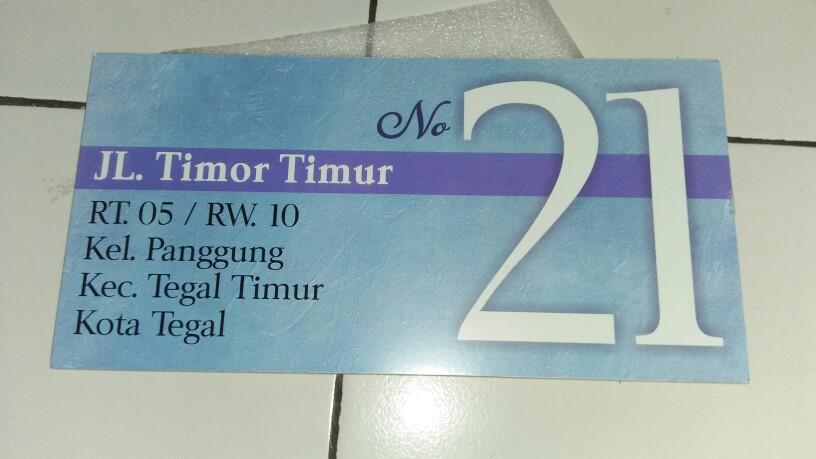 Nomor Rumah Kayu Variasi Motif