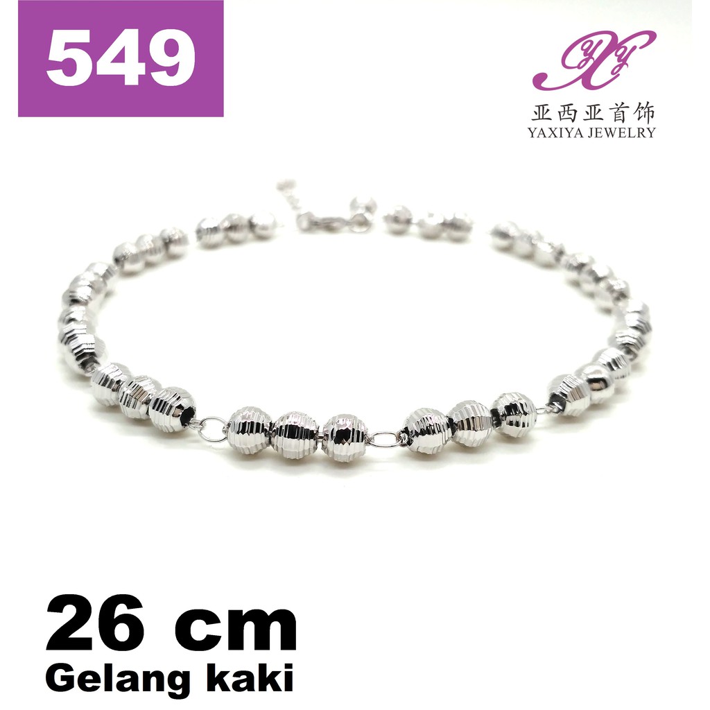 

Gelang kaki emas putih perhiasan imitasi 18k Yaxiya Jewelry 549