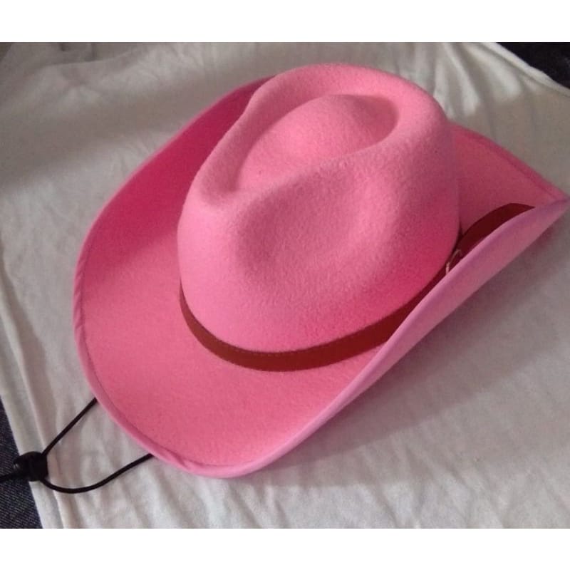 Topi Koboy Cowboy Coboy Koboi Laken Fedora Panama Pria Wanita Dewasa Hat Y2k Premium Original High C