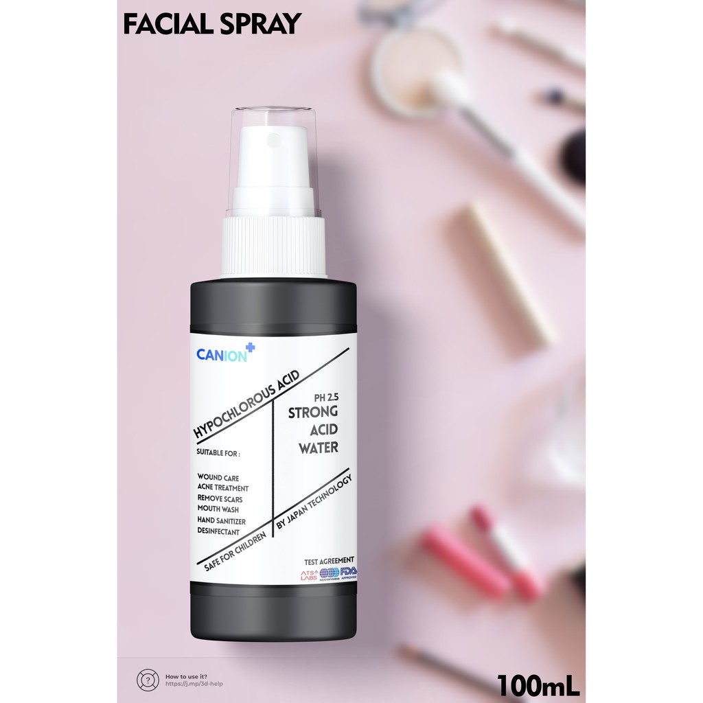 Facial Spray Strong Acid Water pH 2,5 Kangen Water