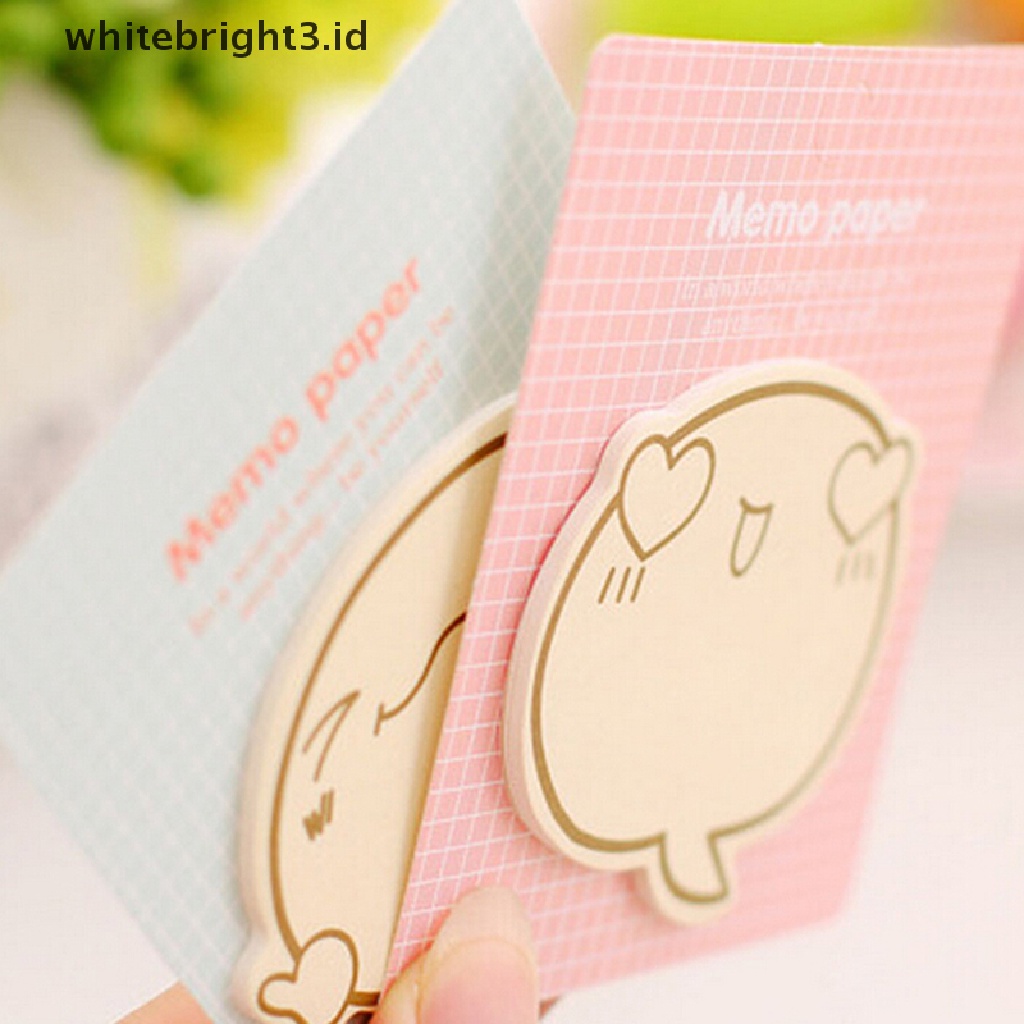 (whitebright3.id) 1pc Sticky Notes / Memo Pad Untuk Kantor 1pc Sticky Notesmemopost It Desain Kartun Lucu Imut Multi Warna Untuk Perlengkapan Kantorsekolah