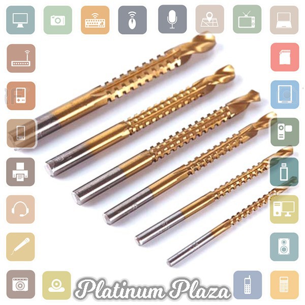 Deko Mata Bor Power Drill HSS Steel 6 PCS - Golden`FE6S56-