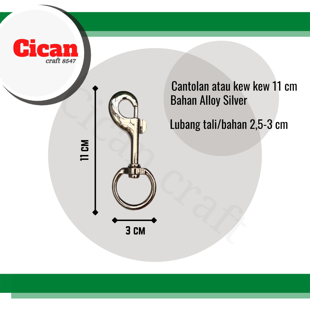 Cantolan cantelan tali anjing tebal snap hook