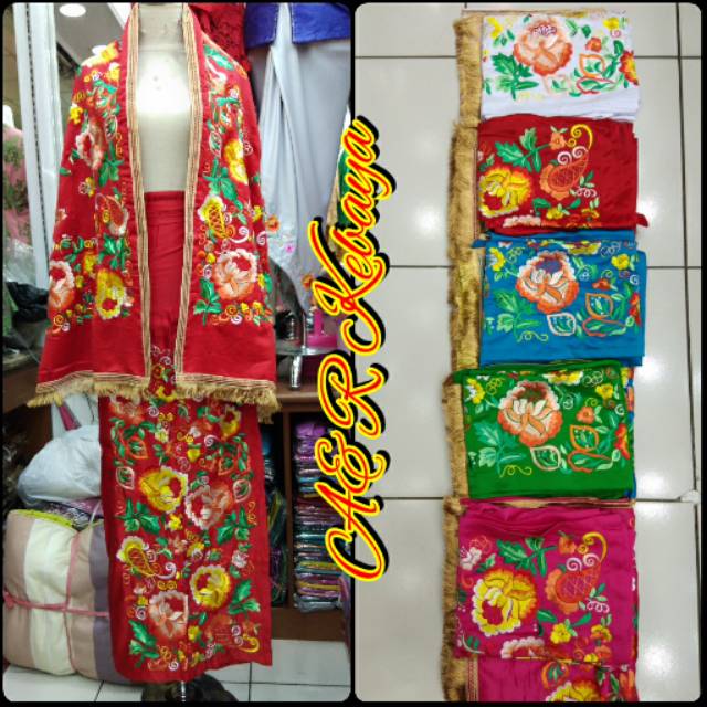 Rok lilit selendang bordir padang