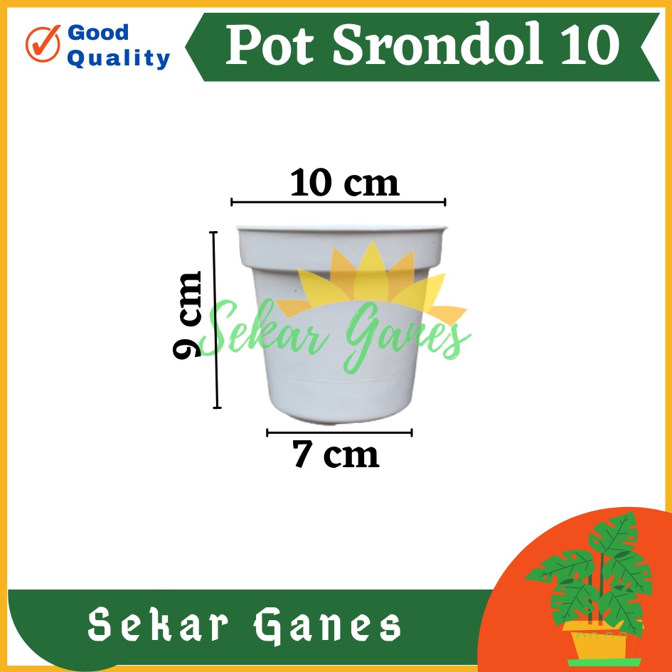 POT BUNGA 10cm PUTIH Pot Tanaman Hias Grosir Murah Plastik Pot 10 cm MURAH