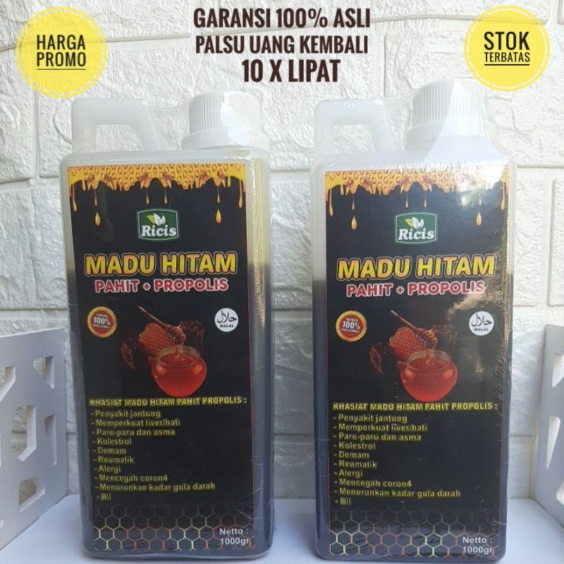 PROMO!!! Madu hitam pahit madu pahit hitam 1000gr madu herbal madu mentah raw honey honeycomb madu peras madu ricis