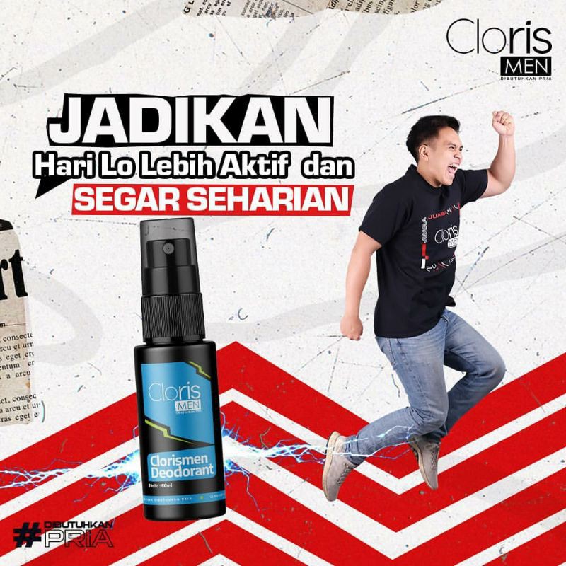 CLORIS MEN DEODORANT | CLORIS DEODORAN | CLORISMEN | DEODORAN SPRAY| CLORIS | BEBAS BAU BADAN