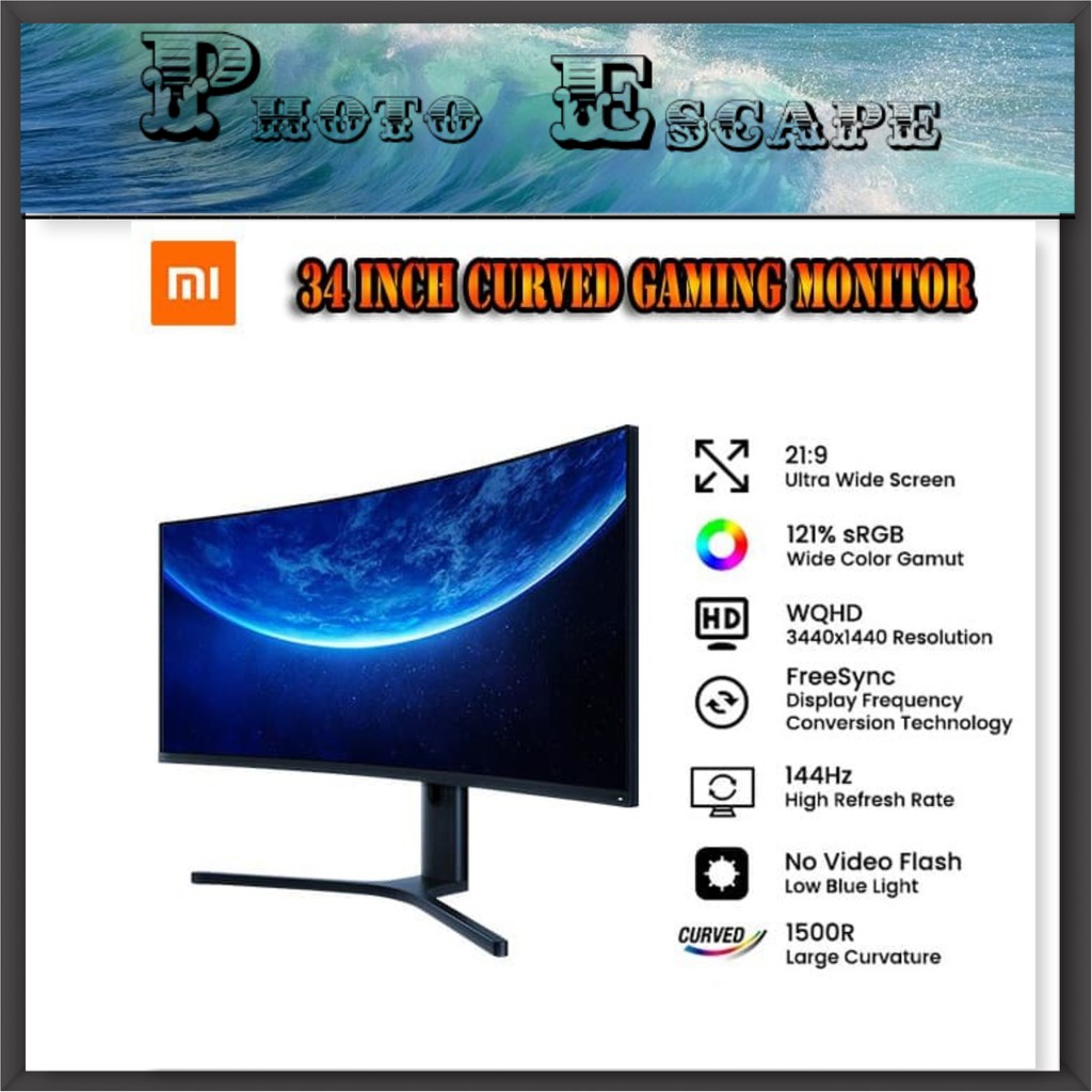 Xiaomi Monitor Gaming Curved 34 Inch 144Hz WQHD Original