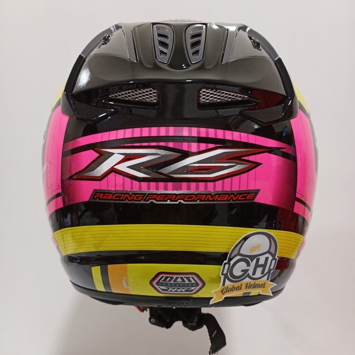 HELM NHK R6 motif CUBE BLACK PINK YELLOW