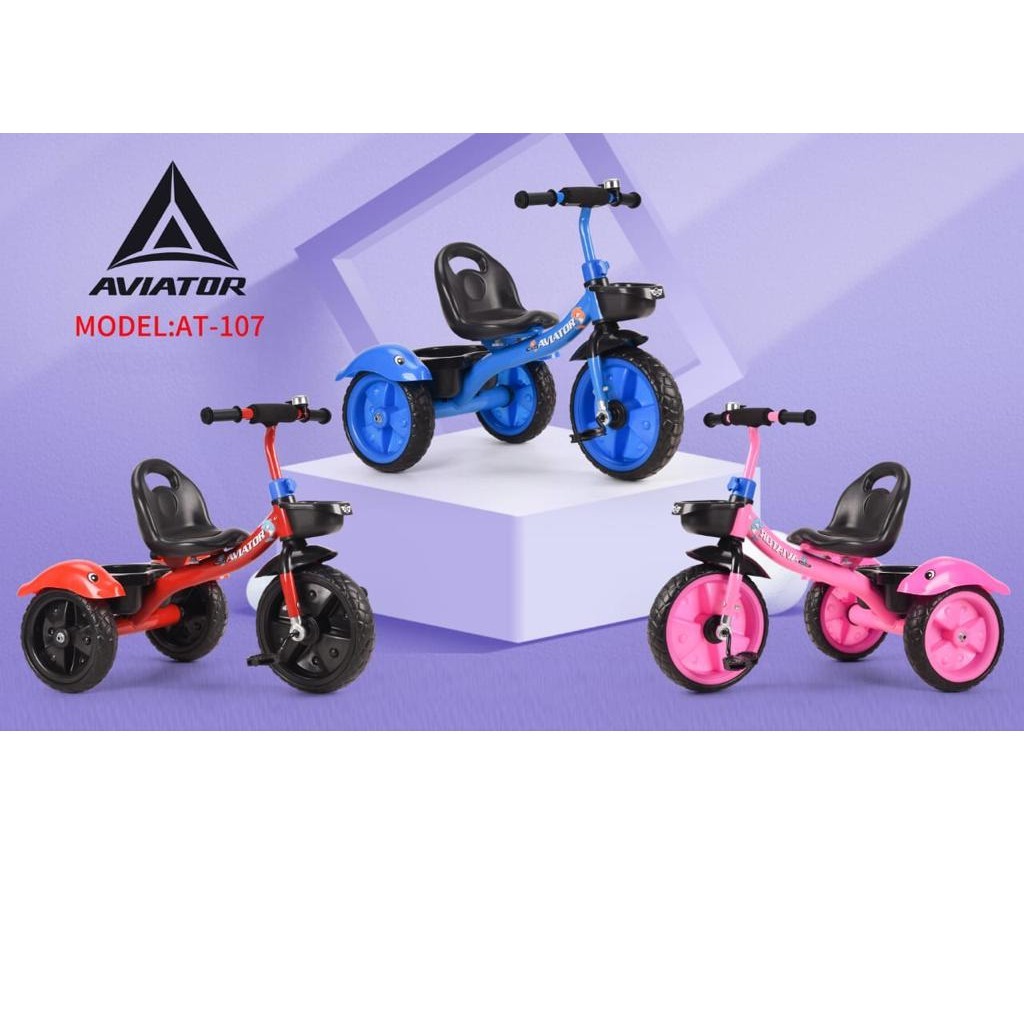 Sepeda roda tiga anak bayi balita belajar sepedasepeda Tricycle Exotic aviator at-107